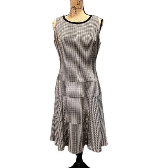 Ann Klein houndstooth sleeveless dress size 4 - Picture 1 of 7